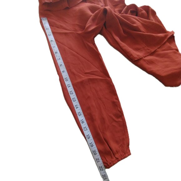 Nanette Lepore Blouse Womens Small Brown Long Sleeve V-Neck Ruffle Collar - Picture 9 of 13